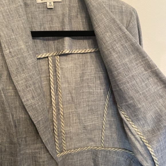 CAbi Blue Linen Blazer - Picture 7 of 8